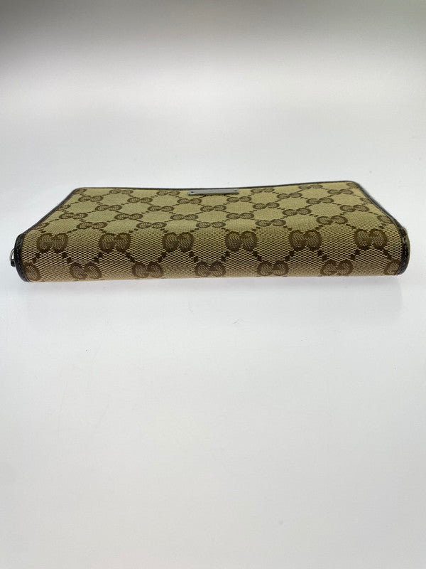 【中古品】【レディース】 GUCCI グッチ 307980 GGキャンバス ラウンドジップウォレット 長財布 ロングウォレット 181-260503-AS-69-min カラー：ブラウン系 万代Net店