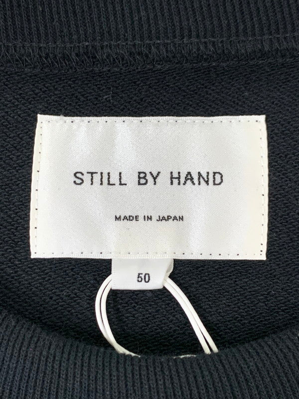 【中古品】【メンズ】 STILL BY HAND スティルバイハンド CREWNECK RAGLAN SLEEVE SWEAT SHIRT BLACK CS03254 クルーネック ラグランスリーブ スウェットシャツ メンズ トップス 140-260430-em-43-min サイズ：50 カラー：ブラック 万代Net店