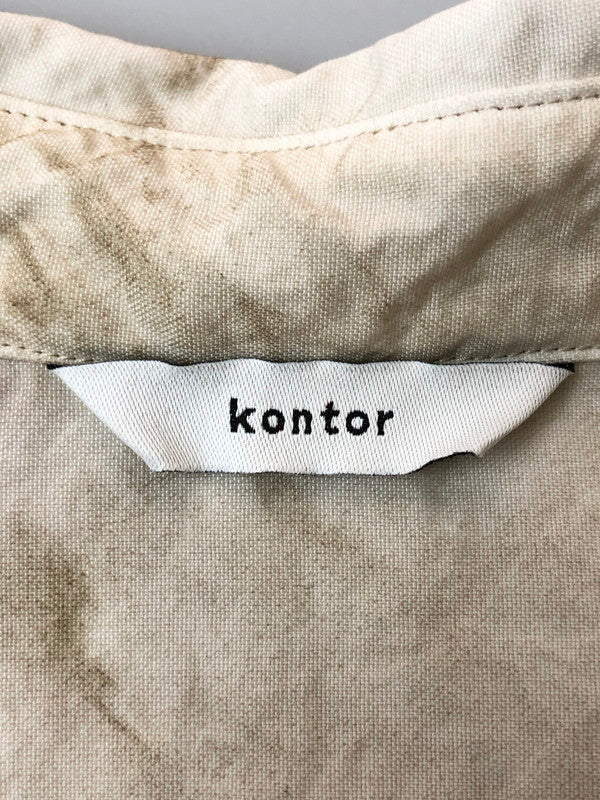 【中古美品】【メンズ】 KONTOR コントール KON-SH01261 AURORA-DYED NYLON SHIRT ナイロンシャツ ロングスリーブ 140-260503-AS-14-min サイズ：2 カラー：ベージュ 万代Net店