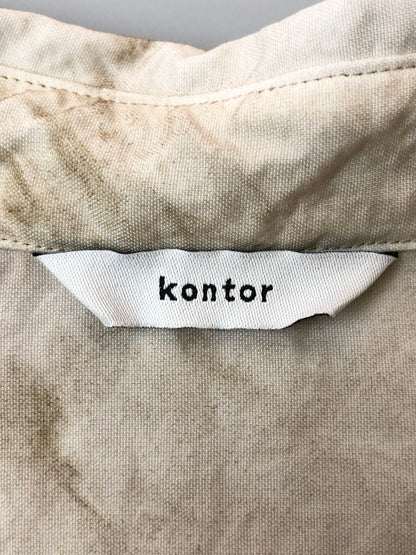 【中古美品】【メンズ】 KONTOR コントール KON-SH01261 AURORA-DYED NYLON SHIRT ナイロンシャツ ロングスリーブ 140-260503-AS-14-min サイズ：2 カラー：ベージュ 万代Net店