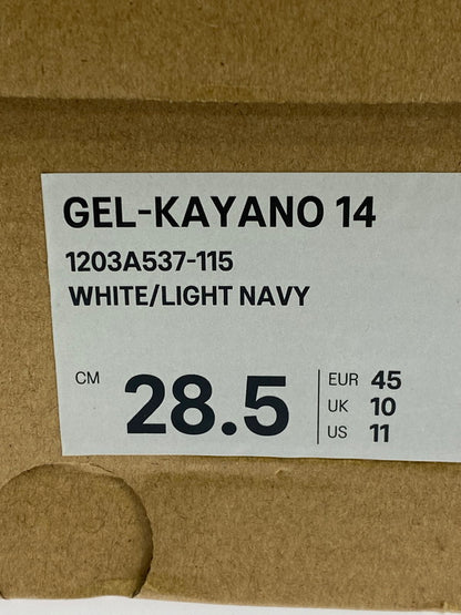 【中古美品】【メンズ】 ASICS GEL-KAYANO 14 1203A537-115 ゲルカヤノ ランニングシューズ スニーカー メンズ シューズ 靴 162-260430-em-61-min サイズ：28.5cm カラー：WHITE LIGHT NAVY 万代Net店