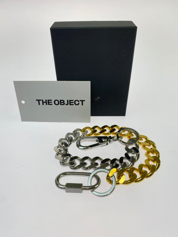 【中古品】【メンズ】 THE OBJECT ザ オブジェクト SIGNATURE DOUBLE KARABINA LONG KEYCHAIN キーチェーン カラビナ 小物 192-260503-AS-71-min カラー：ゴールド/シルバー 万代Net店