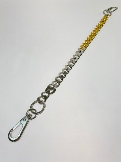 【中古品】【メンズ】 THE OBJECT ザ オブジェクト SIGNATURE DOUBLE KARABINA LONG KEYCHAIN キーチェーン カラビナ 小物 192-260503-AS-71-min カラー：ゴールド/シルバー 万代Net店
