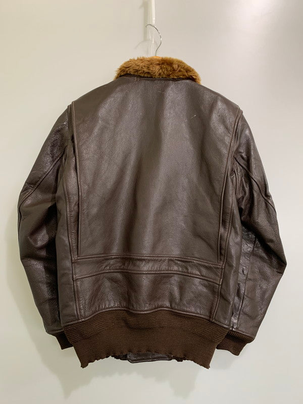 【現状渡し品】【メンズ】 J.A.DUBOW J.A.デュボウ REPLICA G-1 FLIGHT JACKET フライトジャケット アウター 146-260503-AS-45-min サイズ：38 カラー：ブラウン 万代Net店