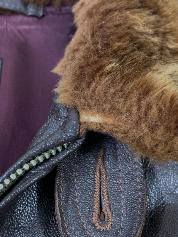 【現状渡し品】【メンズ】 J.A.DUBOW J.A.デュボウ REPLICA G-1 FLIGHT JACKET フライトジャケット アウター 146-260503-AS-45-min サイズ：38 カラー：ブラウン 万代Net店