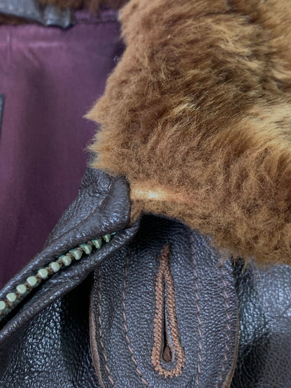 【現状渡し品】【メンズ】 J.A.DUBOW J.A.デュボウ REPLICA G-1 FLIGHT JACKET フライトジャケット アウター 146-260503-AS-45-min サイズ：38 カラー：ブラウン 万代Net店