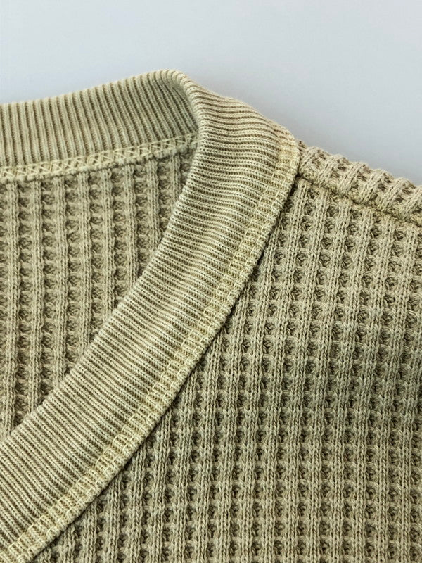 【中古品】【メンズ】 SCHOTT ショット 782-3934009 THERMAL PIGMENT OD HENLEY NECK T-SHIRT ヘンリーネック 半袖Tシャツ ショートスリーブ 145-260503-AS-29-min サイズ：XL カラー：ベージュ 万代Net店