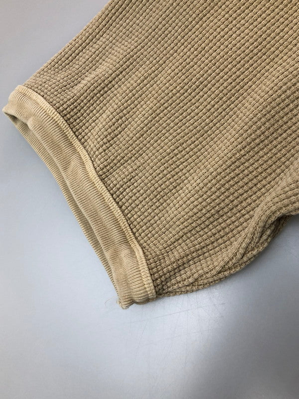 【中古品】【メンズ】 SCHOTT ショット 782-3934009 THERMAL PIGMENT OD HENLEY NECK T-SHIRT ヘンリーネック 半袖Tシャツ ショートスリーブ 145-260503-AS-29-min サイズ：XL カラー：ベージュ 万代Net店