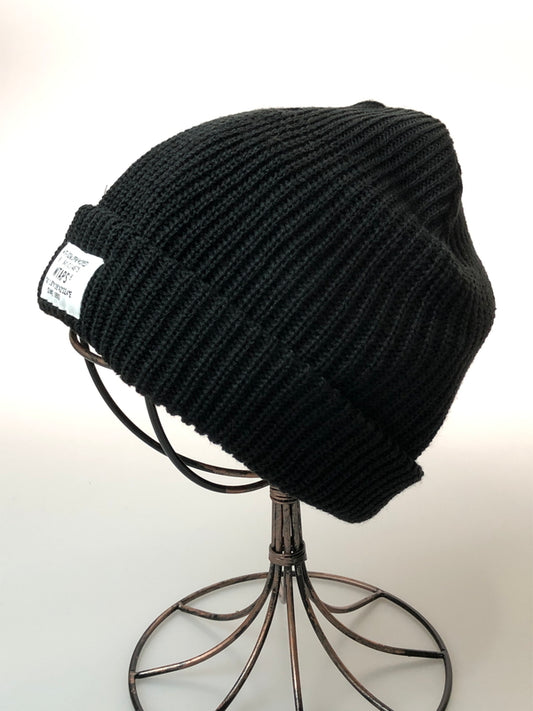 【中古品】【メンズ/レディース】 WTAPS ダブルタップス BEANIE ACRYLIC BLACK 252MADT-HT03 ビーニー アクリル ニット帽 帽子 ニットキャップ 185-260519-em-08-min サイズ：00 カラー：ブラック 万代Net店