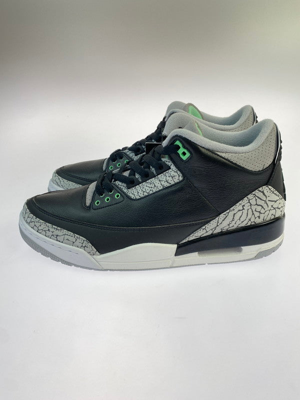 【中古美品】【メンズ】 NIKE ナイキ CT8532-031 AIR JORDAN 3 RETRO 靴 シューズ スニーカー 160-260503-AS-60-min サイズ：28.5cm カラー：ブラック/グレー/グリーン 万代Net店