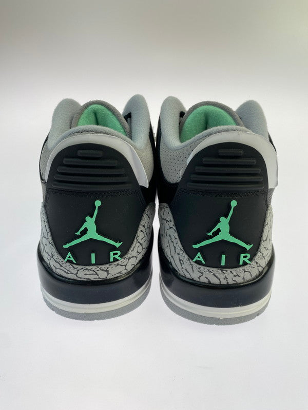 【中古美品】【メンズ】 NIKE ナイキ CT8532-031 AIR JORDAN 3 RETRO 靴 シューズ スニーカー 160-260503-AS-60-min サイズ：28.5cm カラー：ブラック/グレー/グリーン 万代Net店