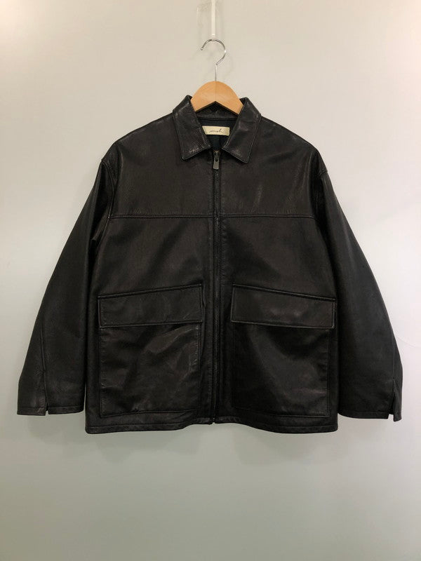 【中古品】【メンズ】 SEMOH セモー COW LEATHER HUNTING JACKET カウレザー ハンティングジャケット アウター 140-260503-AS-8-min サイズ：1 カラー：ブラック 万代Net店