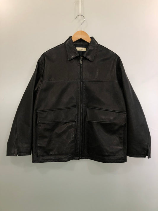【中古品】【メンズ】 SEMOH セモー COW LEATHER HUNTING JACKET カウレザー ハンティングジャケット アウター 140-260503-AS-8-min サイズ：1 カラー：ブラック 万代Net店