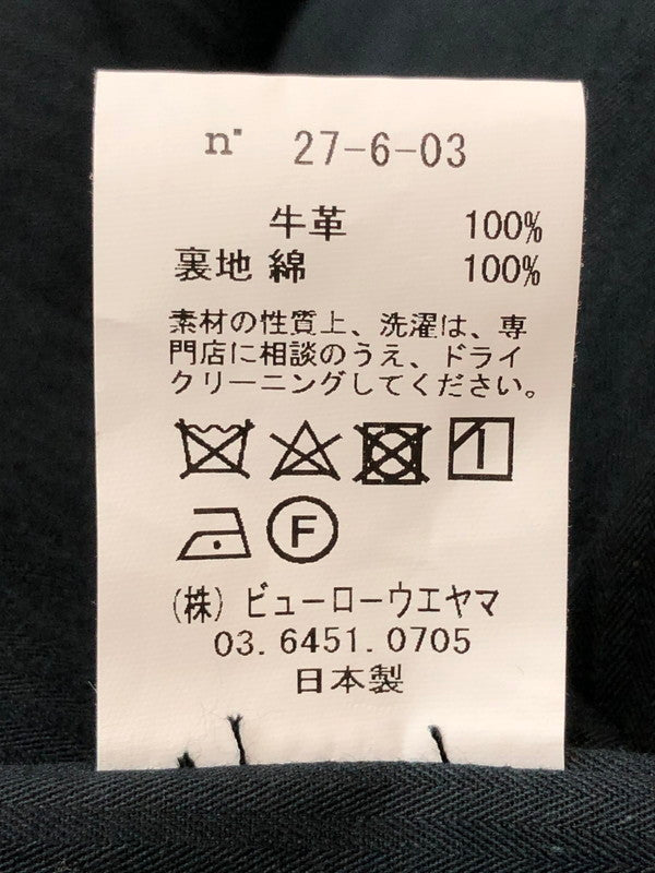 【中古品】【メンズ】 SEMOH セモー COW LEATHER HUNTING JACKET カウレザー ハンティングジャケット アウター 140-260503-AS-8-min サイズ：1 カラー：ブラック 万代Net店