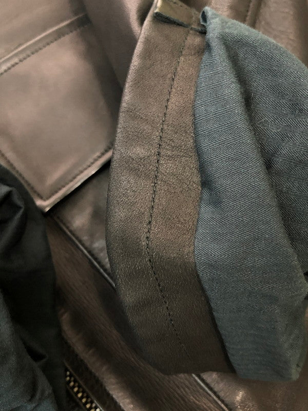 【中古品】【メンズ】 SEMOH セモー COW LEATHER HUNTING JACKET カウレザー ハンティングジャケット アウター 140-260503-AS-8-min サイズ：1 カラー：ブラック 万代Net店