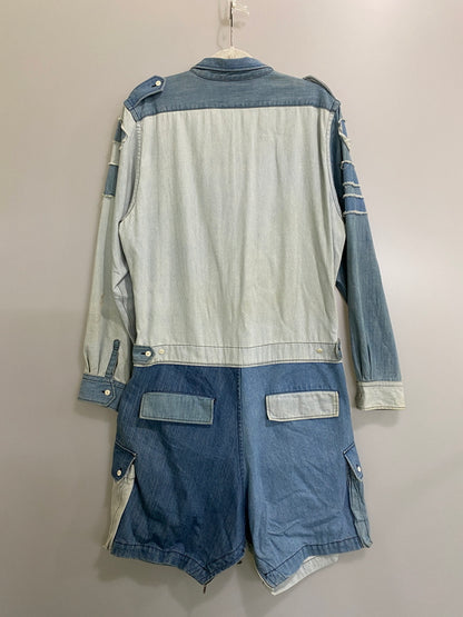 【中古品】【レディース】 NOZOMI ISHIGURO ノゾミイシグロ DENIM LONG SHIRT デニムロングシャツ 長袖シャツ ダメージ 170-260613-kt-01-min サイズ：ONESIZE カラー：ブルー系 万代Net店