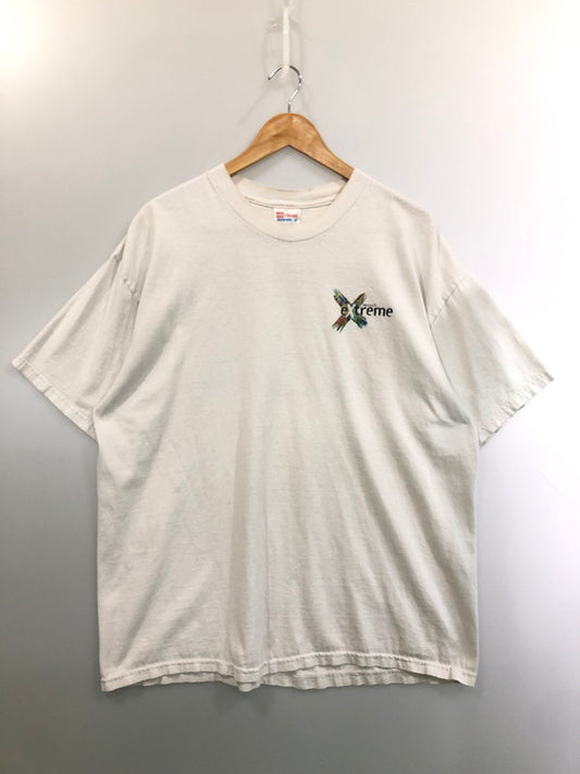【中古品】【メンズ】 Microsoft マイクロソフト 90-00S EXTREME TEE 半袖Tシャツ ショートスリーブ Hanesタグ 146-260503-AS-27-min サイズ：XL カラー：ホワイト 万代Net店