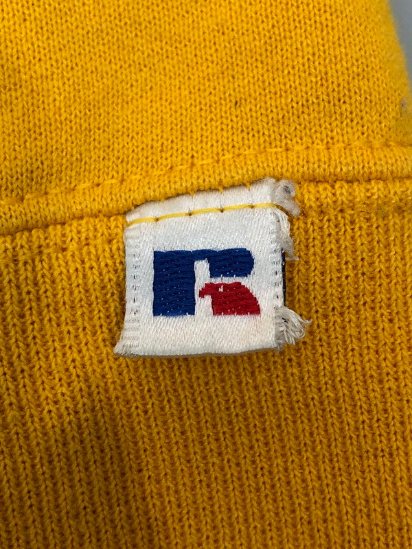 【中古品】【メンズ】 RUSSELL ATHLETIC ラッセルアスレチック 90S 前V SWEATSHIRT スウェット トレーナー 146-260503-AS-33-min サイズ：XL カラー：イエロー 万代Net店