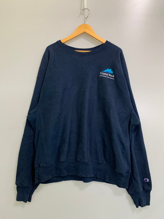 【中古品】【メンズ】 CHAMPION チャンピオン 00S CRYSTAL ROCK REVERSE WEAVE SWEATSHIRT クリスタルロック リバースウィーブ スウェットシャツ 00年代 メンズ トップス ヴィンテージ 146-260430-em-22-min サイズ：XL カラー：ネイビー 万代Net店