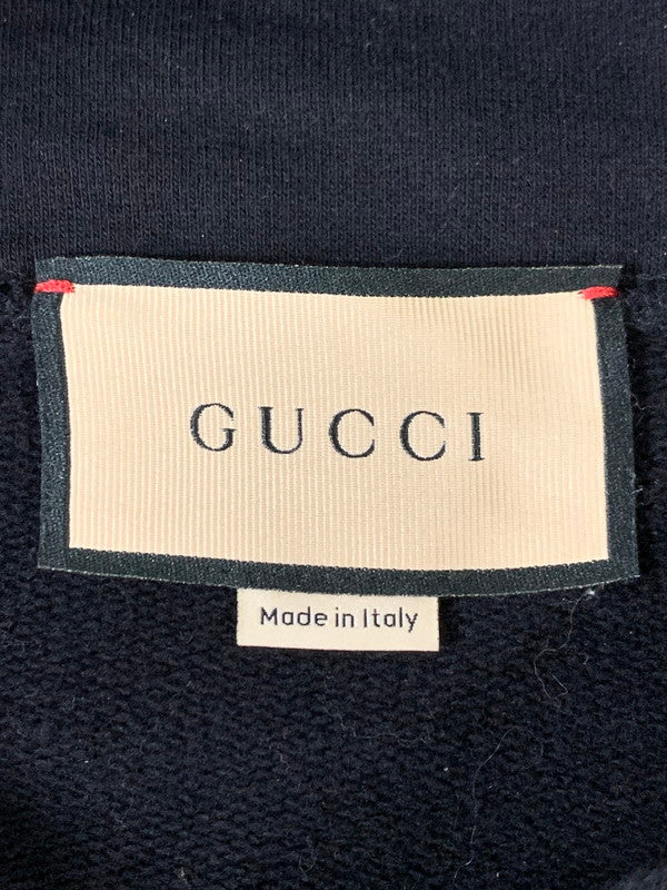 【中古品】【メンズ】 GUCCI グッチ 761574 XJFXN GG LOGO SWEAT HOODIE プルオーバーパーカー 141-260503-AS-42-min サイズ：L カラー：ブラック 万代Net店