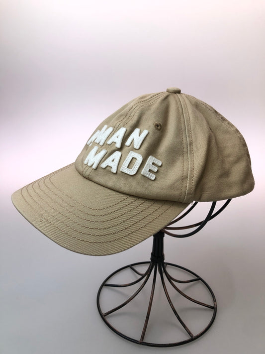 【中古品】【メンズ/レディース】 HUMAN MADE ヒューマンメード LOGO CAP HM29GD050 ロゴ キャップ 帽子 ファッション 185-260519-em-06-min カラー：ベージュ 万代Net店
