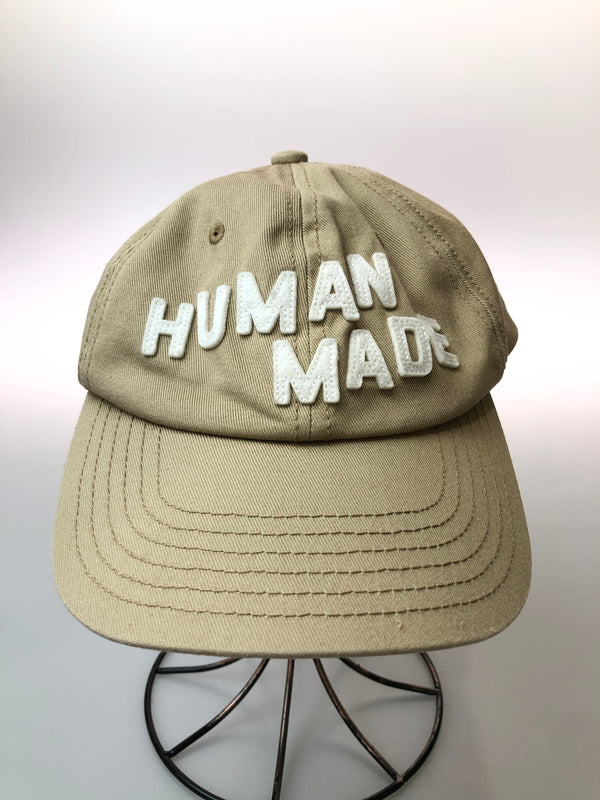【中古品】【メンズ/レディース】 HUMAN MADE ヒューマンメード LOGO CAP HM29GD050 ロゴ キャップ 帽子 ファッション 185-260519-em-06-min カラー：ベージュ 万代Net店