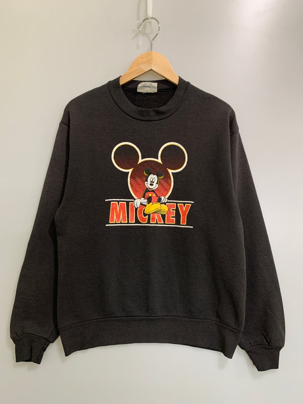 【中古品】【メンズ】 BRAZOS ブラゾス 90S MICKEY SWEATSHIRT 90年代 ミッキーマウス スウェットシャツ メンズ トップス ディズニー 長袖 トレーナー 146-260505-em-48-min カラー：ブラック 万代Net店