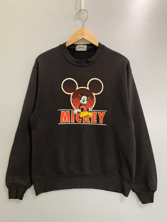 【中古品】【メンズ】 BRAZOS ブラゾス 90S MICKEY SWEATSHIRT 90年代 ミッキーマウス スウェットシャツ メンズ トップス ディズニー 長袖 トレーナー 146-260505-em-48-min カラー：ブラック 万代Net店