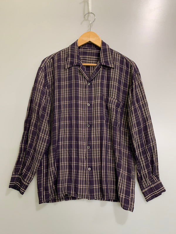 【中古品】【メンズ】 USED 50-60S RAYON L S SHIRT レーヨン ロングスリーブ 長袖シャツ ヴィンテージ 146-260503-AS-47-min サイズ：下記参照 カラー：パープル 万代Net店