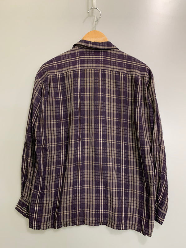 【中古品】【メンズ】 USED 50-60S RAYON L S SHIRT レーヨン ロングスリーブ 長袖シャツ ヴィンテージ 146-260503-AS-47-min サイズ：下記参照 カラー：パープル 万代Net店