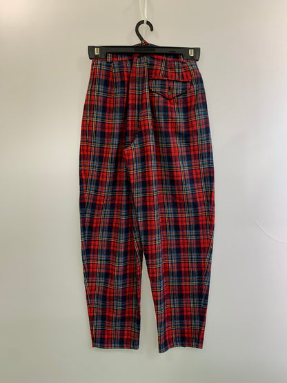 【中古品】【メンズ】 HAI SPORTING GEAR ハイスポーティングギア CHECK PANTS チェックパンツ ウールパンツ ボトムス 151-260610-kt-19-min サイズ：63 カラー：レッド系（チェック柄） 万代Net店