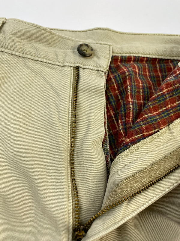 【中古品】【メンズ】 L.L.BEAN エルエルビーン 90S 裏ネル チノパンツ ボトムス 155-260604-AS-34-min サイズ：32×34 カラー：ベージュ 万代Net店