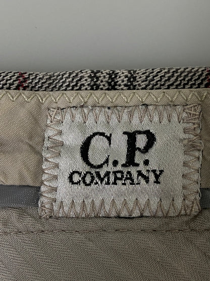 【中古品】【メンズ】 C.P.COMPANY シーピーカンパニー 90S CHECK PANTS チェックパンツ グレンチェック スラックス 152-260613-kt-02-min サイズ：48 カラー：グレー系（チェック柄） 万代Net店