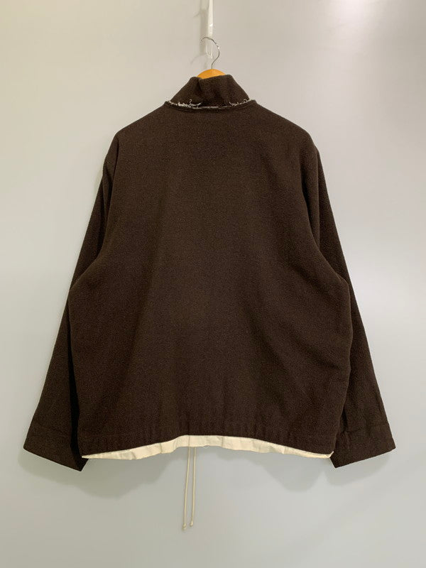 【中古品】【メンズ】 CAMIEL FORTGENS カミエルフォートヘンス ZIPPED WOOL FLEECE ANORAK WITH HIGH COLL アウター 141-260503-AS-40-min サイズ：L カラー：ブラウン 万代Net店