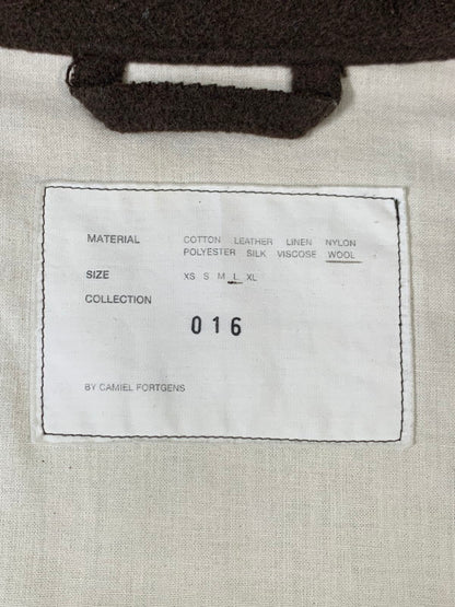 【中古品】【メンズ】 CAMIEL FORTGENS カミエルフォートヘンス ZIPPED WOOL FLEECE ANORAK WITH HIGH COLL アウター 141-260503-AS-40-min サイズ：L カラー：ブラウン 万代Net店