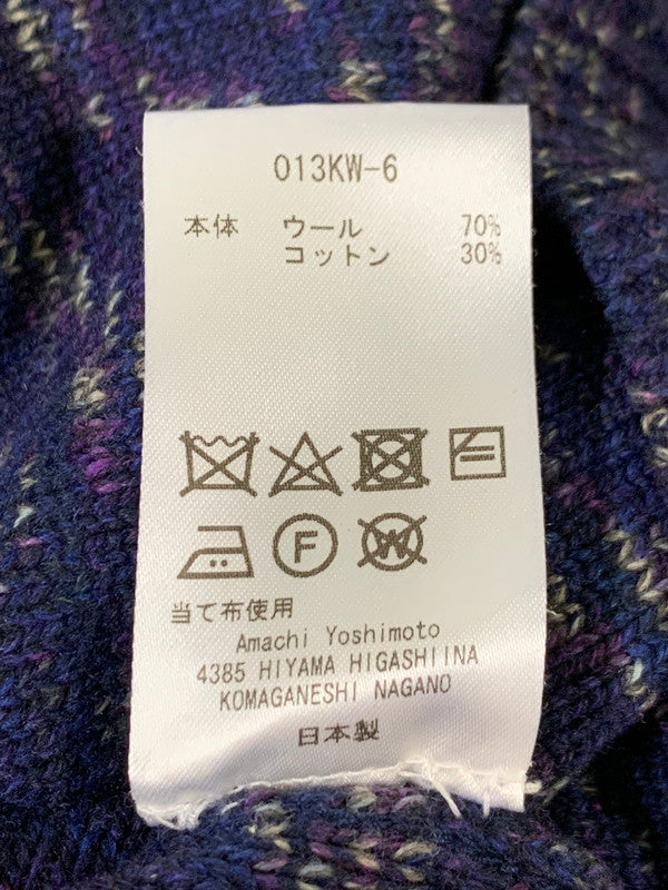 【中古品】【メンズ】 AMACHI. アマチ 013KW-6 WOOL KNIT ウールニット 140-260503-AS-41-min サイズ：6 カラー：パープル系 万代Net店