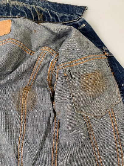 【現状渡し品】【メンズ】 LEVI'S リーバイス 60-70S 70505 BIG"E" DENIM JACKET 60年代 70年代 ビッグE デニムジャケット メンズ アウター Gジャン 146-260505-em-25-min カラー：インディゴブルー 万代Net店