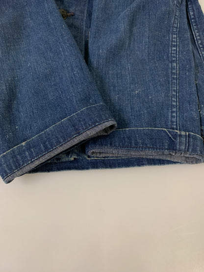 【現状渡し品】【メンズ】 U.S.NAVY ユーエスネイビー 40S SHAWL COLLAR DENIM JACKET フォーティーズ ショールカラー デニムジャケット 40年代 メンズ アウター ヘチマ襟 デニムカバーオール 146-260505-em-26-min カラー：インディゴブルー 万代Net店
