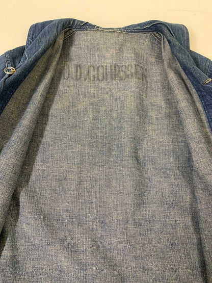 【現状渡し品】【メンズ】 U.S.NAVY ユーエスネイビー 40S SHAWL COLLAR DENIM JACKET フォーティーズ ショールカラー デニムジャケット 40年代 メンズ アウター ヘチマ襟 デニムカバーオール 146-260505-em-26-min カラー：インディゴブルー 万代Net店