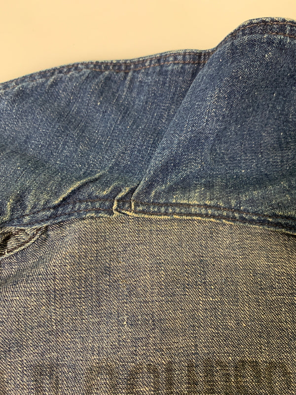 【現状渡し品】【メンズ】 U.S.NAVY ユーエスネイビー 40S SHAWL COLLAR DENIM JACKET フォーティーズ ショールカラー デニムジャケット 40年代 メンズ アウター ヘチマ襟 デニムカバーオール 146-260505-em-26-min カラー：インディゴブルー 万代Net店