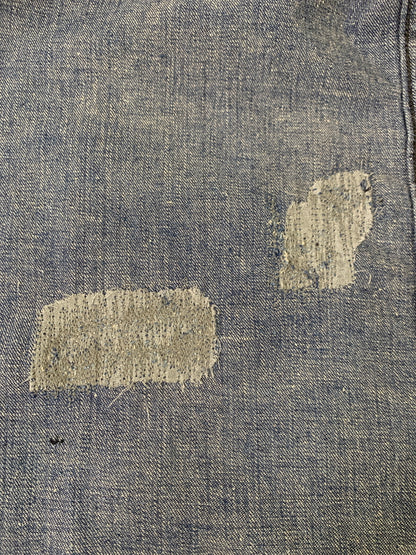 【現状渡し品】【メンズ】 U.S.NAVY ユーエスネイビー 40S SHAWL COLLAR DENIM JACKET フォーティーズ ショールカラー デニムジャケット 40年代 メンズ アウター ヘチマ襟 デニムカバーオール 146-260505-em-26-min カラー：インディゴブルー 万代Net店