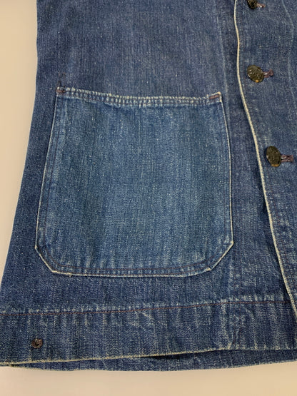【現状渡し品】【メンズ】 U.S.NAVY ユーエスネイビー 40S SHAWL COLLAR DENIM JACKET フォーティーズ ショールカラー デニムジャケット 40年代 メンズ アウター ヘチマ襟 デニムカバーオール 146-260505-em-26-min カラー：インディゴブルー 万代Net店