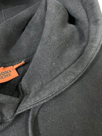 【中古品】【メンズ】 SUPREME シュプリーム X MISSONI ミッソーニ FW21 HOODED SWEAT SHIRT プルオーバーパーカー 149-260503-AS-43-min サイズ：L カラー：ブラック 万代Net店