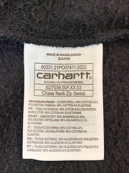【中古品】【メンズ】 CARHARTT WIP カーハートダブリューイアイピー CHASE NECK ZIP SWEAT ハーフジップ スウェット 142-260508-AS-14-min サイズ：L カラー：ブラック 万代Net店