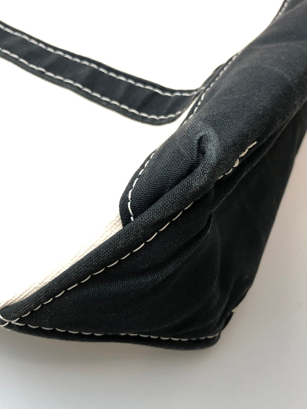 【中古品】【メンズ/レディース】 L.L.BEAN エルエルビーン USA製 BOAT AND TOTE 1003589 ボート アンド トート アメリカ製 トートバッグ ビーントート 188-260519-em-17-min カラー：ブラック/ホワイト 万代Net店