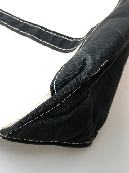 【中古品】【メンズ/レディース】 L.L.BEAN エルエルビーン USA製 BOAT AND TOTE 1003589 ボート アンド トート アメリカ製 トートバッグ ビーントート 188-260519-em-17-min カラー：ブラック/ホワイト 万代Net店