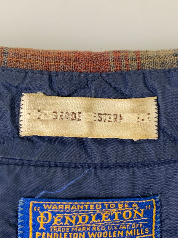 【中古品】【メンズ】 PENDLETON ペンドルトン 70S WOOL SHIRT ウール 長袖シャツ ロングスリーブ 146-260503-AS-48-min サイズ：M カラー：オレンジ/グリーン 万代Net店