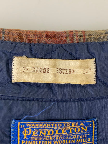 【中古品】【メンズ】 PENDLETON ペンドルトン 70S WOOL SHIRT ウール 長袖シャツ ロングスリーブ 146-260503-AS-48-min サイズ：M カラー：オレンジ/グリーン 万代Net店