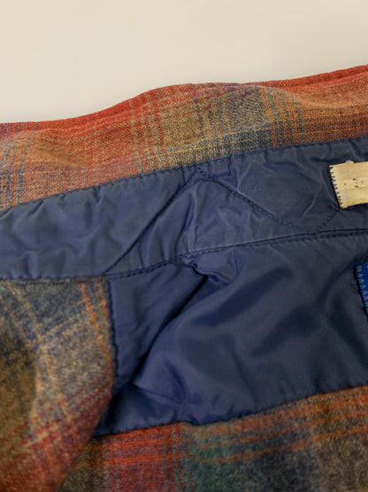 【中古品】【メンズ】 PENDLETON ペンドルトン 70S WOOL SHIRT ウール 長袖シャツ ロングスリーブ 146-260503-AS-48-min サイズ：M カラー：オレンジ/グリーン 万代Net店