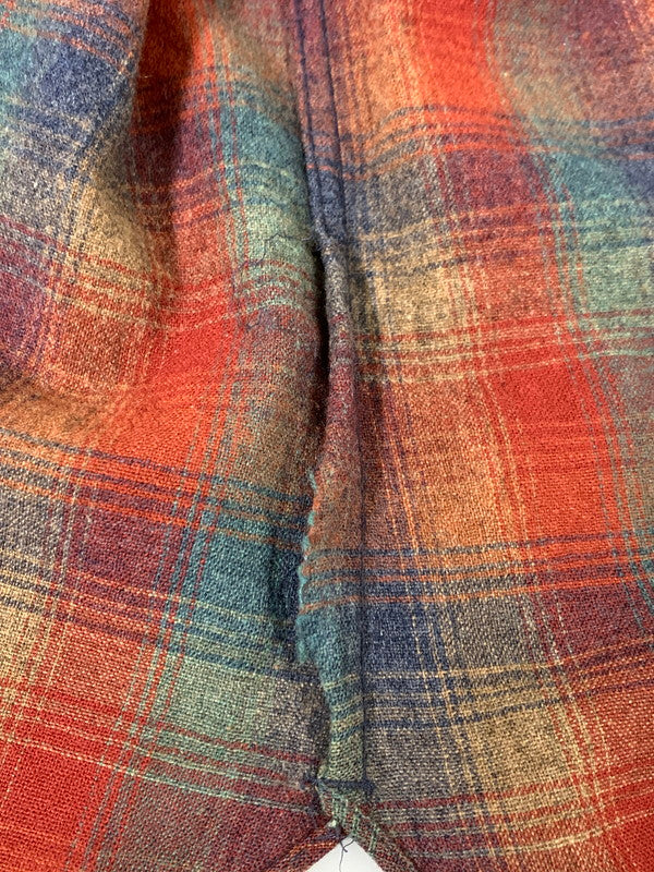【中古品】【メンズ】 PENDLETON ペンドルトン 70S WOOL SHIRT ウール 長袖シャツ ロングスリーブ 146-260503-AS-48-min サイズ：M カラー：オレンジ/グリーン 万代Net店